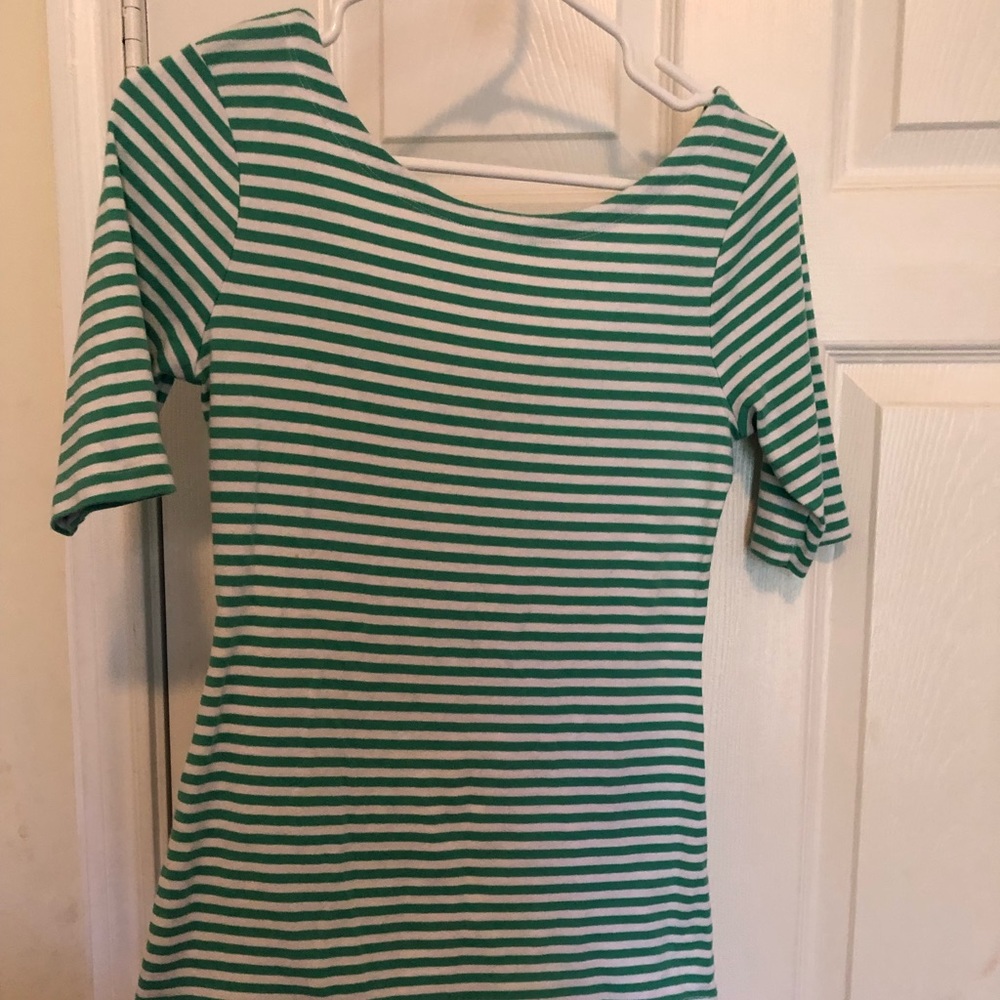 Banana Republic quarter sleeve striped top